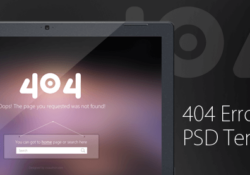 Необычный PSD макет ошибки 404