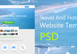 PSD шаблон на тему отелей и путешествий