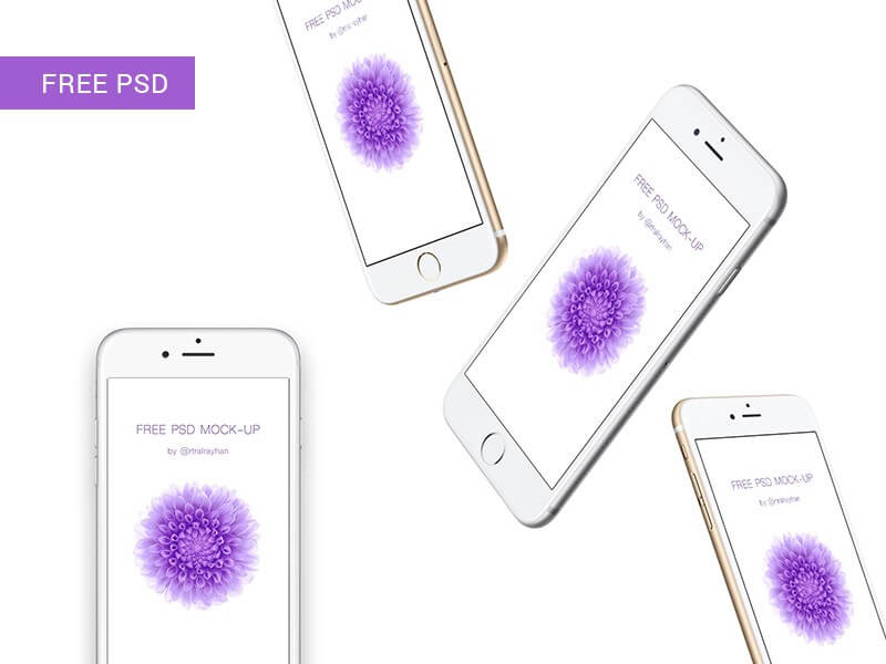 Бесплатные PSD макеты IPhone 6s