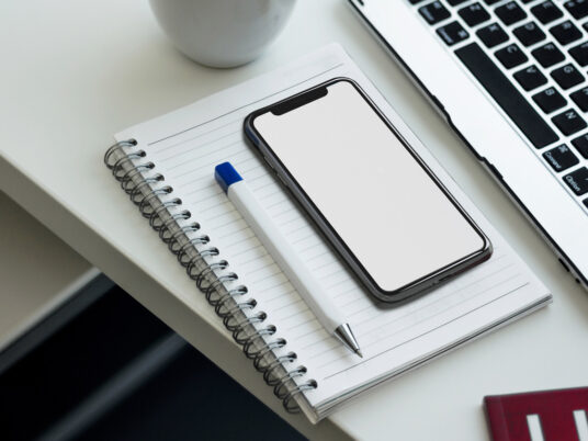 iPhone 13 on Desk Mockup Generator