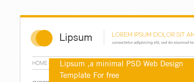 Lipsum - шаблон веб-сайта в стиле минимализма
