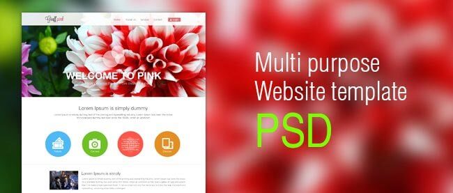Универсальный шаблон веб-сайта в формате PSD
