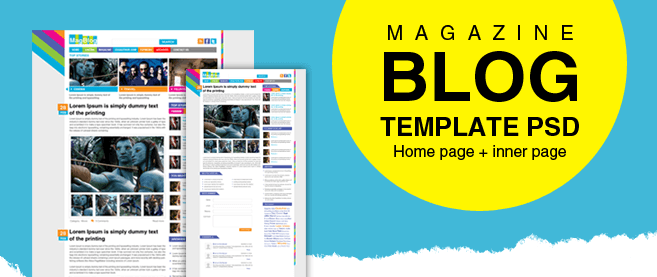 Magblog - премиум PSD шаблон блога
