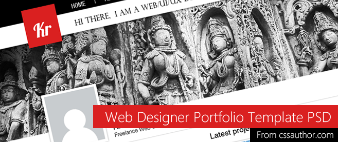 Шаблон портфолио веб дизайнера в PSD формате