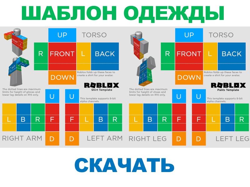 Шаблон одежды Roblox